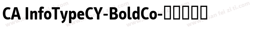 CA InfoTypeCY-BoldCo字体转换
